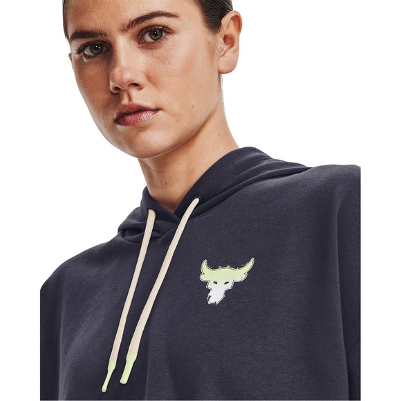 Under Armour Women's Project Rock Rival Terry Short Sleeve Hoodie Size XL NWT - Picture 5 of 6